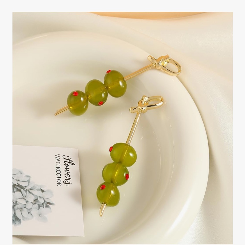 Madison Tyler Olive Earrings